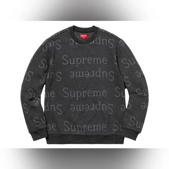 トップス Supreme 18SS Jacquard Logo Crewneck Supreme Jacquard Logo Crewneck (SS18) - $118